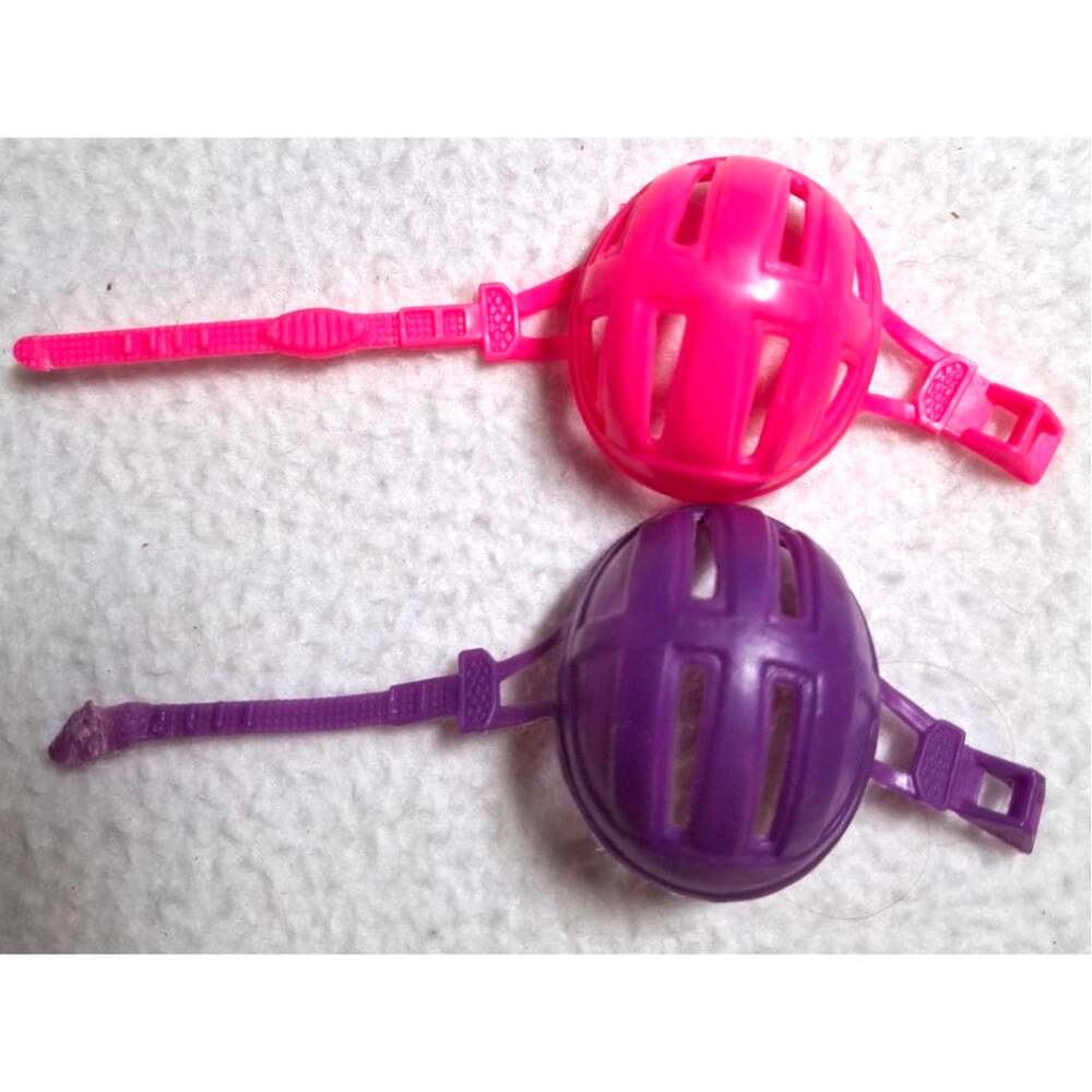Barbie Doll Bicycle Helmets Vintage 90s Lot Purple Hot Pink Accessories READ